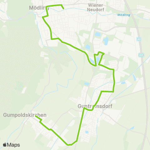 Verkehrsverbund Ost-Region Mödling - Guntramsdorf - Gumpoldskirchen map