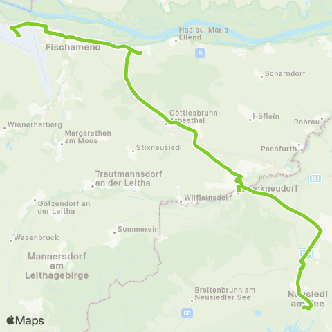 Verkehrsverbund Ost-Region Flughafen Wien - Bruck / Leitha - Neusiedl / See map