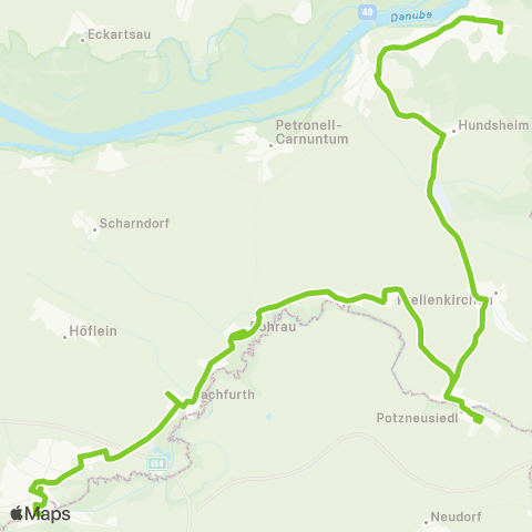 Verkehrsverbund Ost-Region Bruck / Leitha - Potzneusiedl - Hainburg / Donau map