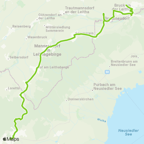 Verkehrsverbund Ost-Region Eisenstadt - Mannersdorf - Bruck / Leitha map