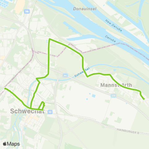 Verkehrsverbund Ost-Region Kaiserebersdorf - Schwechat - Mannswörth map