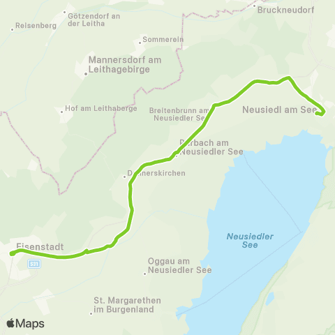 Verkehrsverbund Ost-Region Neusiedl / See - Purbach - Eisenstadt map