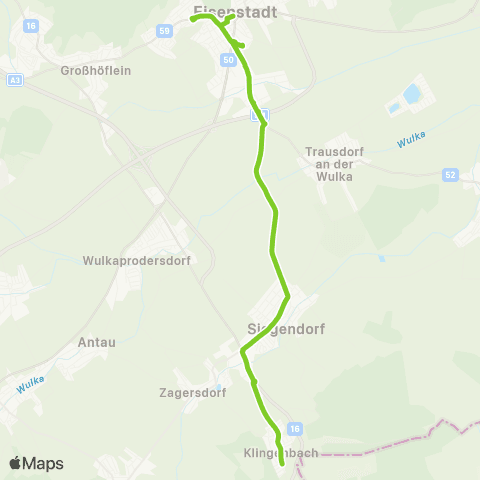 Verkehrsverbund Ost-Region Eisenstadt - Siegendorf - Klingenbach map