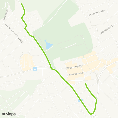 Verkehrsverbund Ost-Region Eisenstadt Domplatz - Gymnasium Wolfgarten map