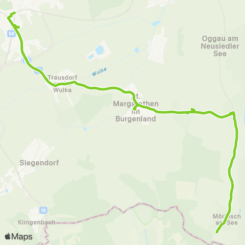 Verkehrsverbund Ost-Region Eisenstadt - St. Margarethen - Rust - Mörbisch map