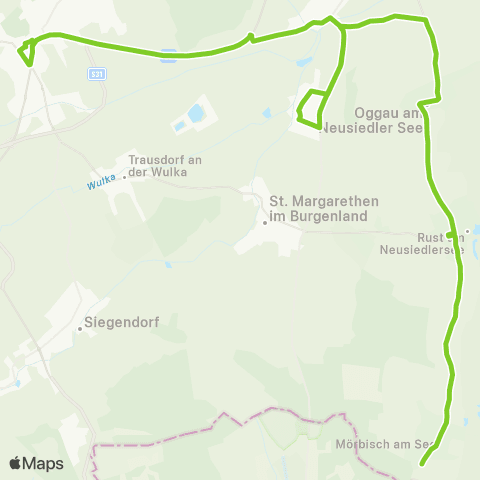 Verkehrsverbund Ost-Region Eisenstadt - Oslip - Oggau - Rust - Mörbisch / See map
