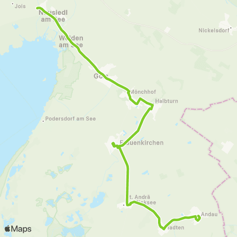 Verkehrsverbund Ost-Region Neusiedl / See - Halbturn - Andau map
