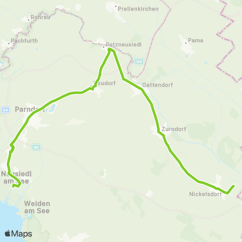 Verkehrsverbund Ost-Region Neusiedl / See - Gattendorf - Nickelsdorf map