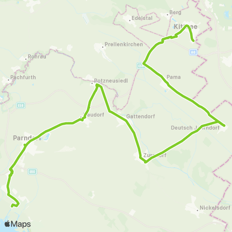 Verkehrsverbund Ost-Region Neusiedl / See - Gattendorf - Kittsee map