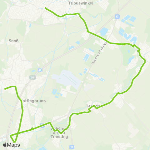 Verkehrsverbund Ost-Region Baden - Oberwaltersdorf - Leobersdorf - Gainfarn map