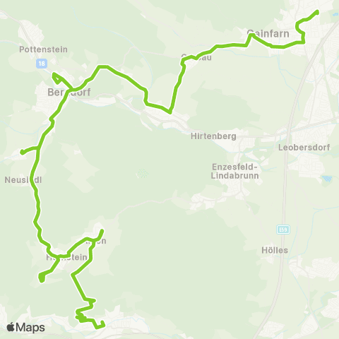 Verkehrsverbund Ost-Region Bad Vöslau - Berndorf - Aigen - Markt Piesting map