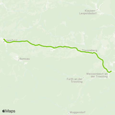 Verkehrsverbund Ost-Region Weissenbach / Triesting - Hainfeld map