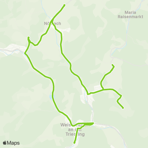 Verkehrsverbund Ost-Region Weissenbach / Treisting - Neuhaus - Altenmarkt / Triesting - Kaumberg / Triesting map