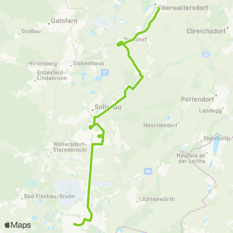 Verkehrsverbund Ost-Region Wr. Neustadt - Teesdorf - Oberwaltersdorf map