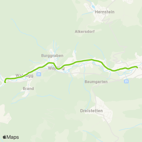 Verkehrsverbund Ost-Region Piesting - Waldegg map