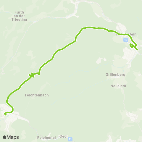 Verkehrsverbund Ost-Region Pernitz - Berndorf map
