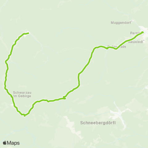 Verkehrsverbund Ost-Region Rohr / Gebirge - Schwarzau / Gebirge - Pernitz map