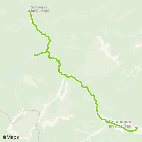 Verkehrsverbund Ost-Region Payerbach - Hirschwang - Schwarzau / Gebirge map