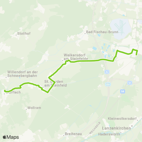 Verkehrsverbund Ost-Region Wr. Neustadt / Winzendorf - Würflach - Willendorf / Neunkirchen map