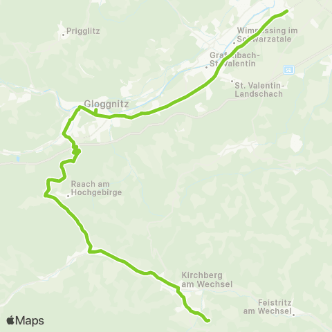 Verkehrsverbund Ost-Region Neunkirchen - Ternitz - Gloggnitz - Kirchberg / Wechsel map