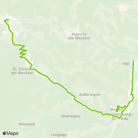 Verkehrsverbund Ost-Region Aspang-Markt - St. Corona - Kirchberg / Wechsel map