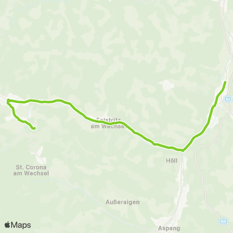 Verkehrsverbund Ost-Region Kirchberg / Wechsel - Feistritz / Wechsel - Edlitz-Grimmenstein map