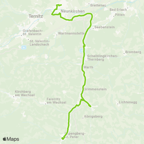 Verkehrsverbund Ost-Region Neunkirchen - Seebenstein - Edlitz - Grimmenstein - Aspang-Markt map