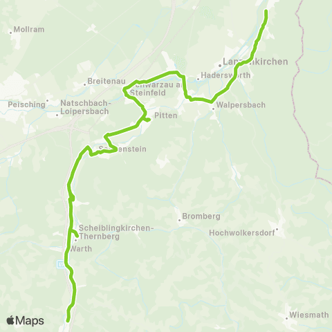Verkehrsverbund Ost-Region Katzelsdorf - Pitten - Scheiblingkirchen - Edlitz-Grimmenstein map