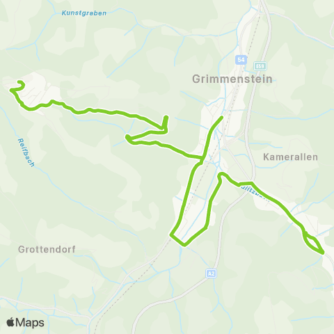 Verkehrsverbund Ost-Region Edlitz - Edlitz-Grimmenstein - Hochegg map