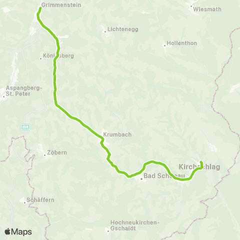 Verkehrsverbund Ost-Region Edlitz-Grimmenstein - Krumbach - Bad Schönau - Kirchschlag map