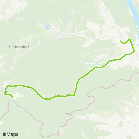 Verkehrsverbund Ost-Region Klosterneuburg - Weidling Reitstall / Rotgraben ( - Scheiblingstein) map