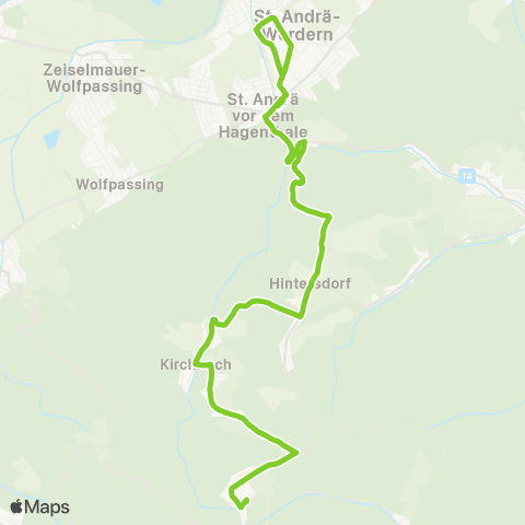 Verkehrsverbund Ost-Region St. Andrä-Wördern / Ma. Gugging - Hintersdorf - Steinriegl map