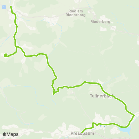 Verkehrsverbund Ost-Region Pressbaum - Irenental - Sieghartskirchen map