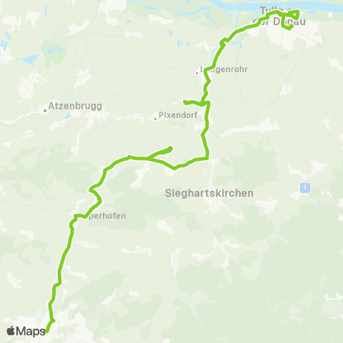 Verkehrsverbund Ost-Region Tulln Bhf. - Tullnerfeld Bhf. - Neulengbach Stadt Bahnhof map