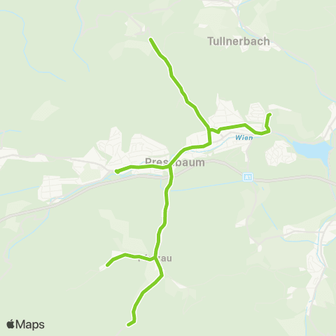 Verkehrsverbund Ost-Region Tullnerbach - Pressbaum - Pfalzau map
