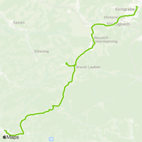 Verkehrsverbund Ost-Region Eichgraben - Altlengbach - Hainfeld map