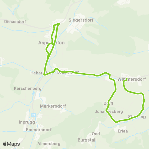 Verkehrsverbund Ost-Region Wimmersdorf - Asperhofen ( - Neulengbach) map