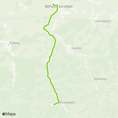 Verkehrsverbund Ost-Region Böheimkirchen - Michelbach map