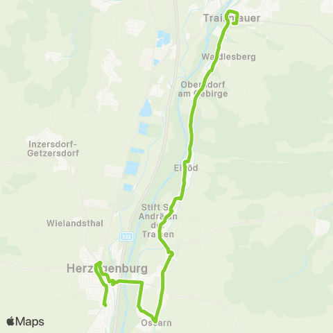 Verkehrsverbund Ost-Region Herzogenburg - Traismauer map