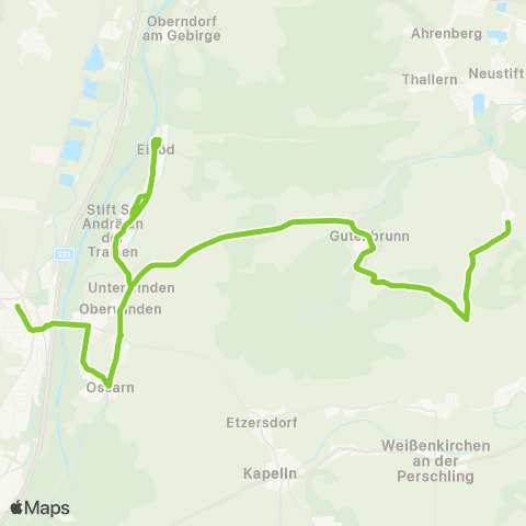 Verkehrsverbund Ost-Region Herzogenburg - Adletzberg map