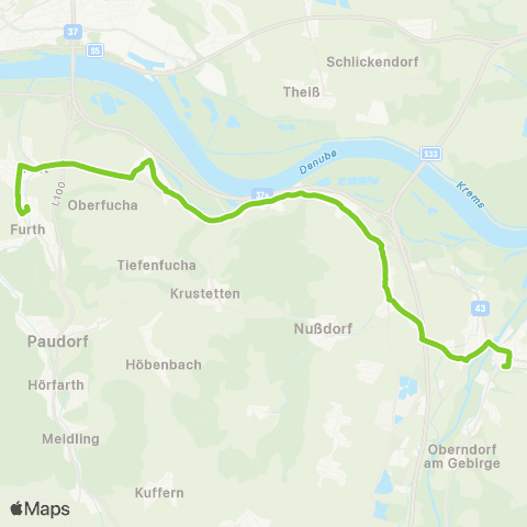 Verkehrsverbund Ost-Region Traismauer - Furth / Göttweig map