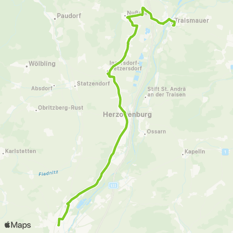 Verkehrsverbund Ost-Region St. Pölten - Herzogenburg - Traismauer map