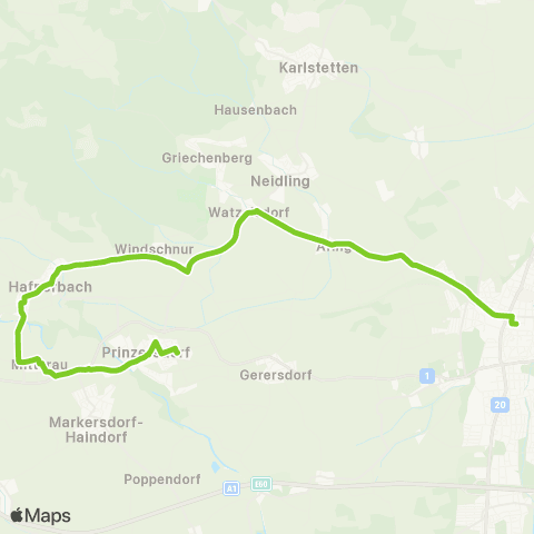 Verkehrsverbund Ost-Region St. Pölten - Wimpassing - Prinzersdorf map