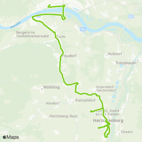 Verkehrsverbund Ost-Region Krems - Furth - Paudorf - Herzogenburg map