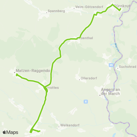 Verkehrsverbund Ost-Region Gänserndorf - Ebenthal - Dürnkrut map