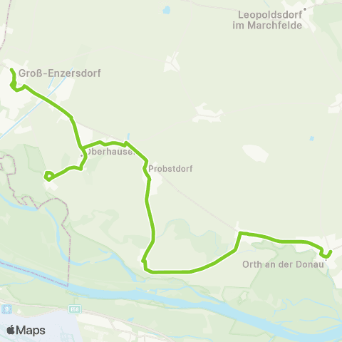 Verkehrsverbund Ost-Region Groß-Enzersdorf - Oberhausen - Schönau - Orth / Donau map