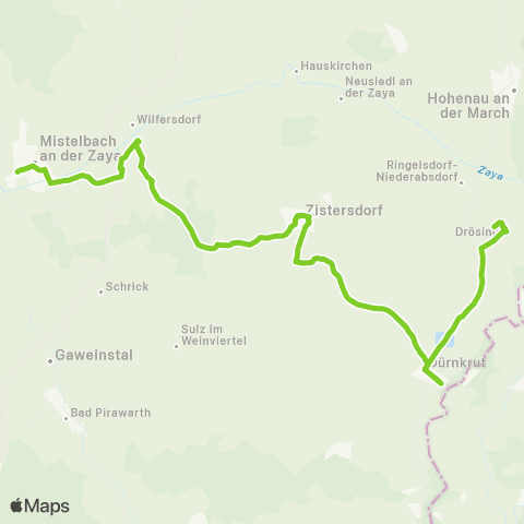 Verkehrsverbund Ost-Region Mistelbach - Zistersdorf - Dürnkrut - Drösing map
