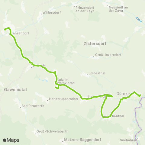 Verkehrsverbund Ost-Region Mistelbach - Niedersulz - Dürnkrut map