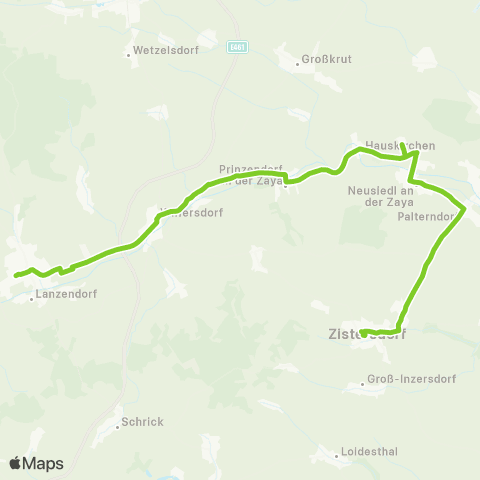 Verkehrsverbund Ost-Region Mistelbach - Neusiedl an der Zaya - Zistersdorf map