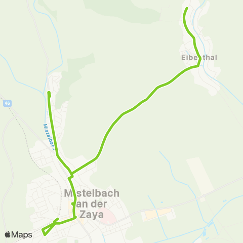 Verkehrsverbund Ost-Region Eibesthal - Mistelbach map